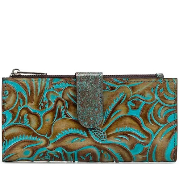 Patricia Nash Nazari, Light Turquoise Tooled Wallet, NWT - Picture 9 of 9